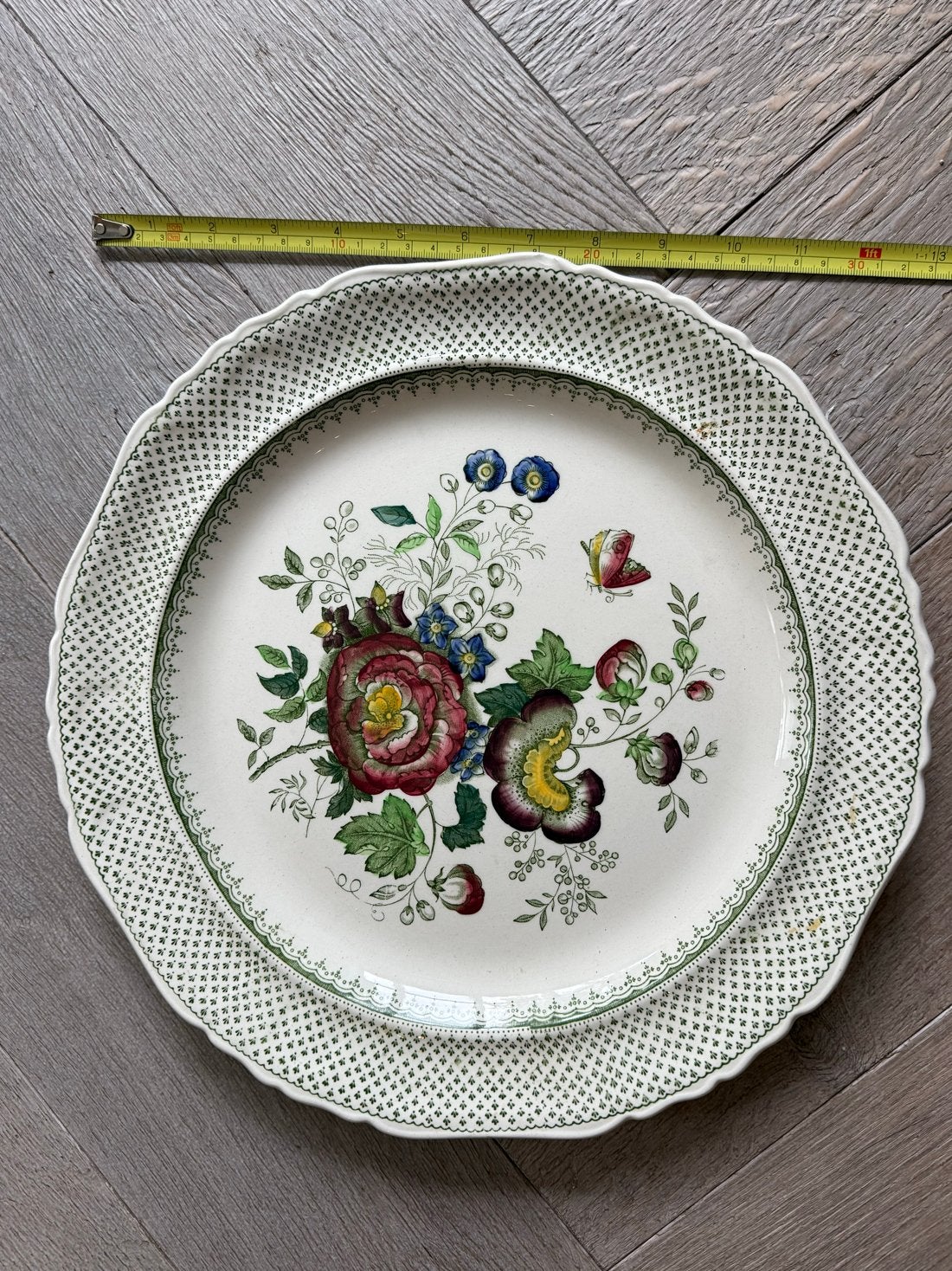 Antiek Mason's Ironstone China 'Paynsley' Bord aniek uniek, Antiek en Kunst, Antiek | Servies los, Ophalen of Verzenden