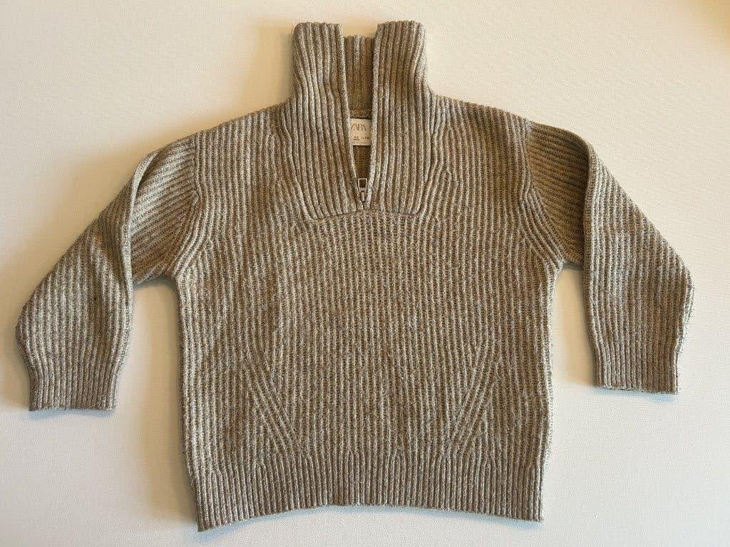 Zara gebreide trui met rits, maat 110 (4-5 jaar), Trui of Vest, Ophalen of Verzenden, Zo goed als nieuw, Zara