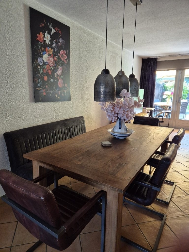 Teak eettafel, Ophalen, Teakhout, 200 cm of meer, 50 tot 100 cm