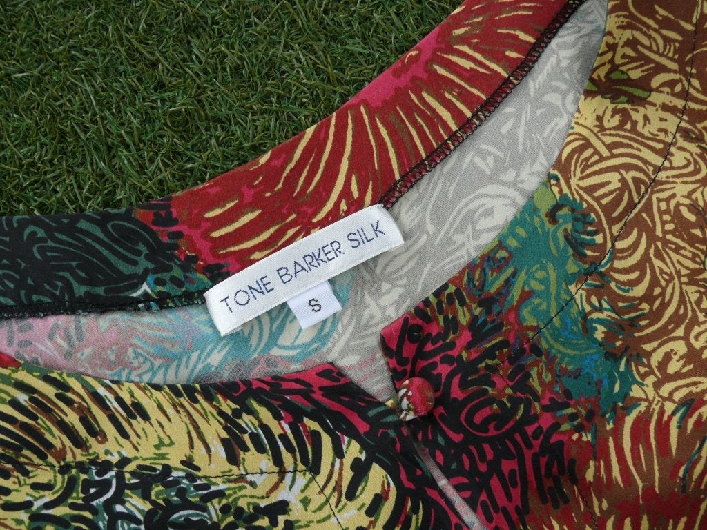TONE BARKER Silk jurk maat S als nieuw, Overige kleuren, Tone Barker Silk, Ophalen of Verzenden, Zo goed als nieuw