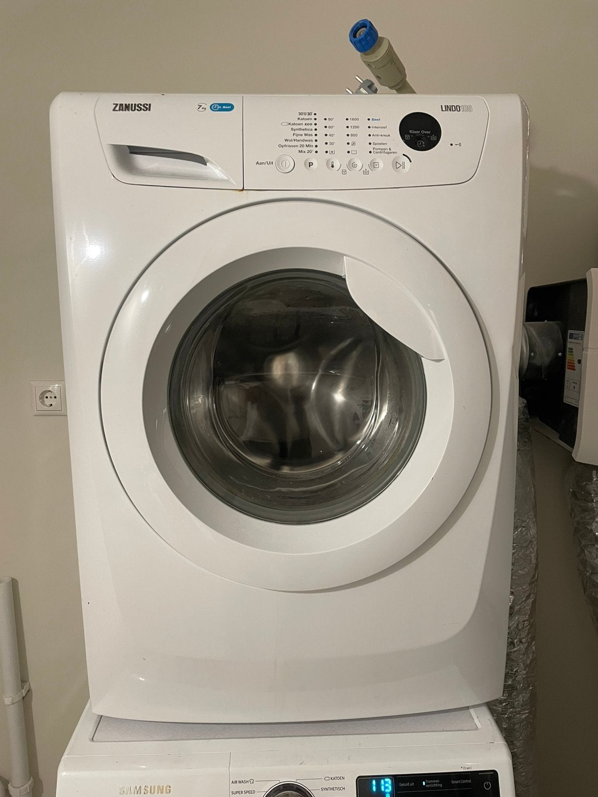 Zanussi Lindo 100, Witgoed en Apparatuur, Ophalen, Zo goed als nieuw, 1200 tot 1600 toeren, Minder dan 85 cm