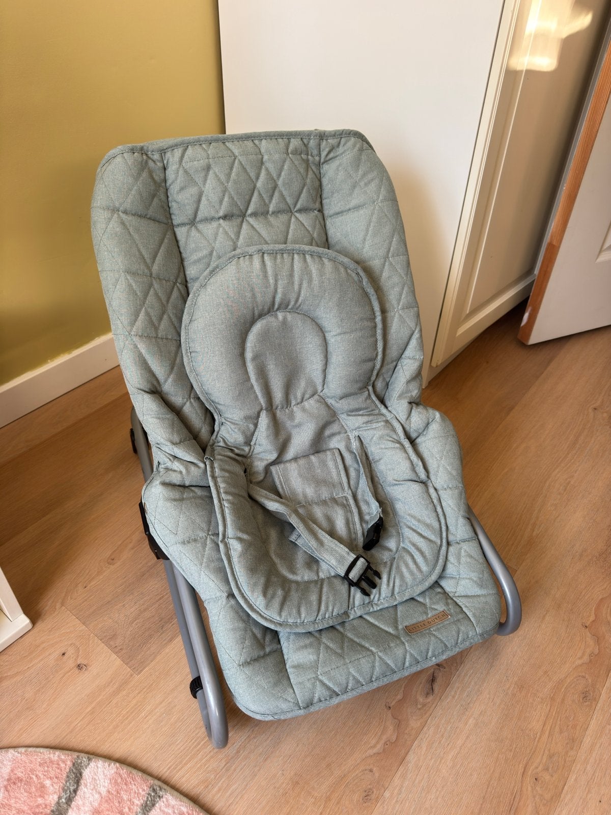Little Dutch baby bouncer - verstelbaar/adjustable, Wipstoel, Met gordel(s) of riempje(s), Zo goed als nieuw, Ophalen