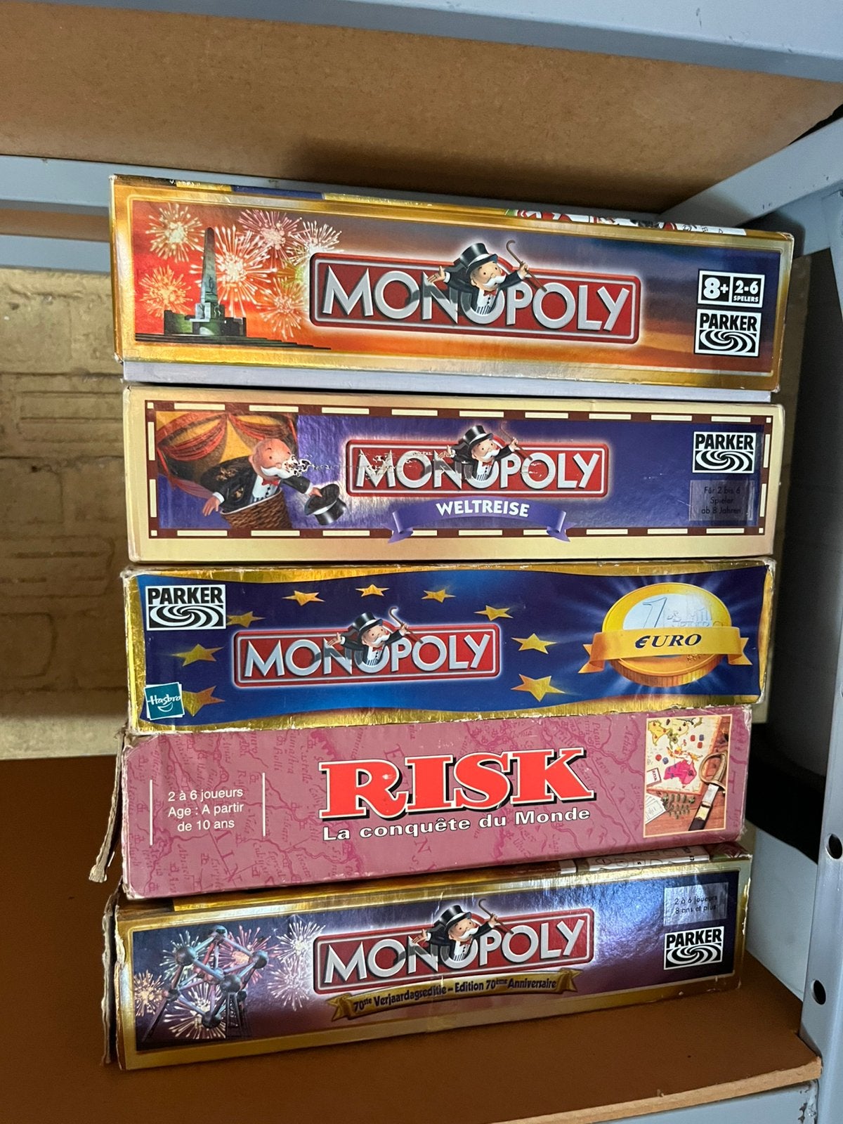 Monopolie bord spellen en Risk 2,5 euro per stuk, Ophalen of Verzenden, Gebruikt