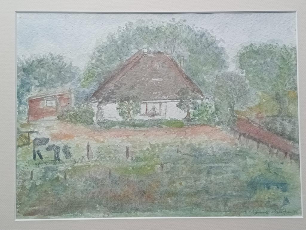 Aquarel Egmond 1984, Ophalen of Verzenden