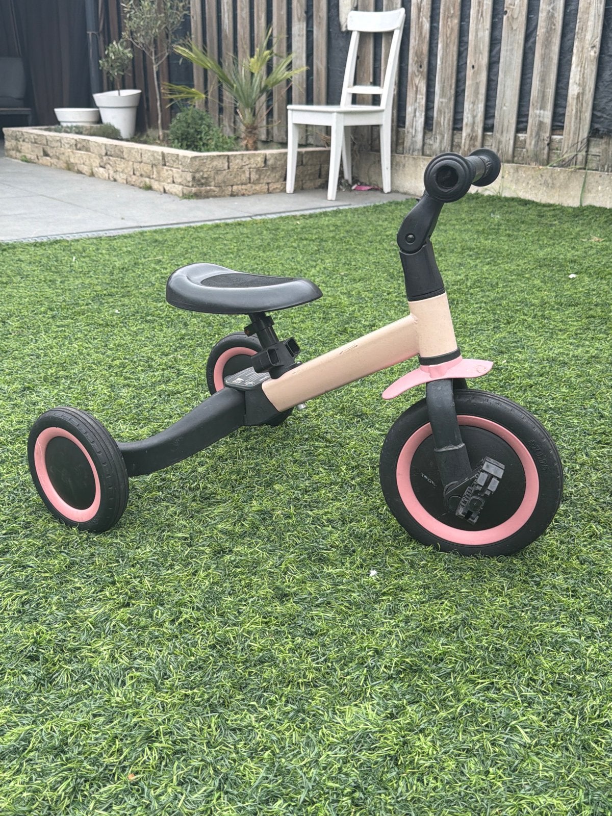 Topmark Kaya 4-in-1 Loopfiets/Driewieler Roze/Zwart, Ophalen of Verzenden, Gebruikt, Loopfiets
