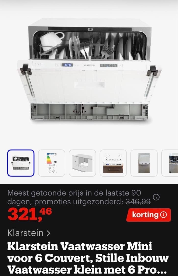 Klarstein Mini Vaatwasser - Nieuw in doos, Ophalen, Minder dan 85 cm, Minder dan 10 liter, Nieuw