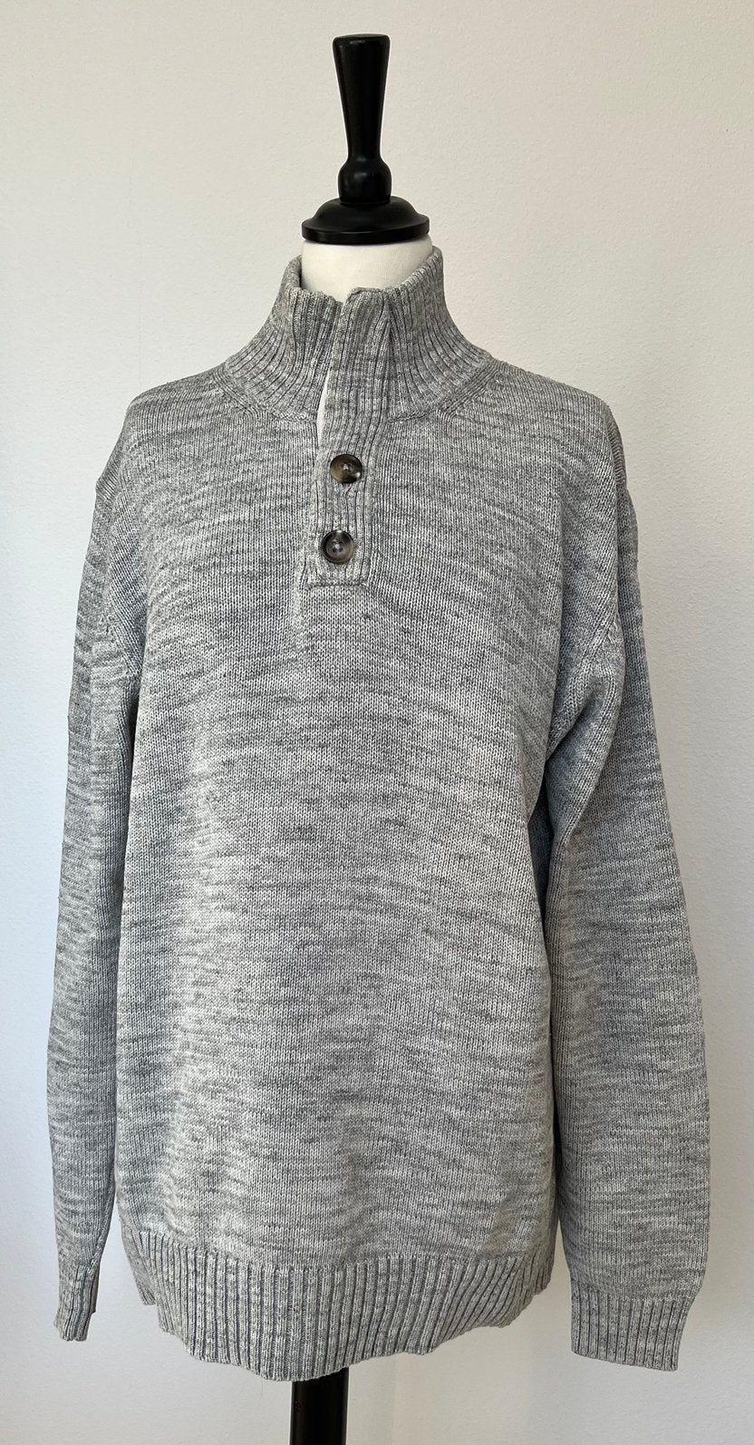 McNeal grijze colltrui 100% katoen maat M, Kleding | Heren, Ophalen of Verzenden, Zo goed als nieuw, Grijs
