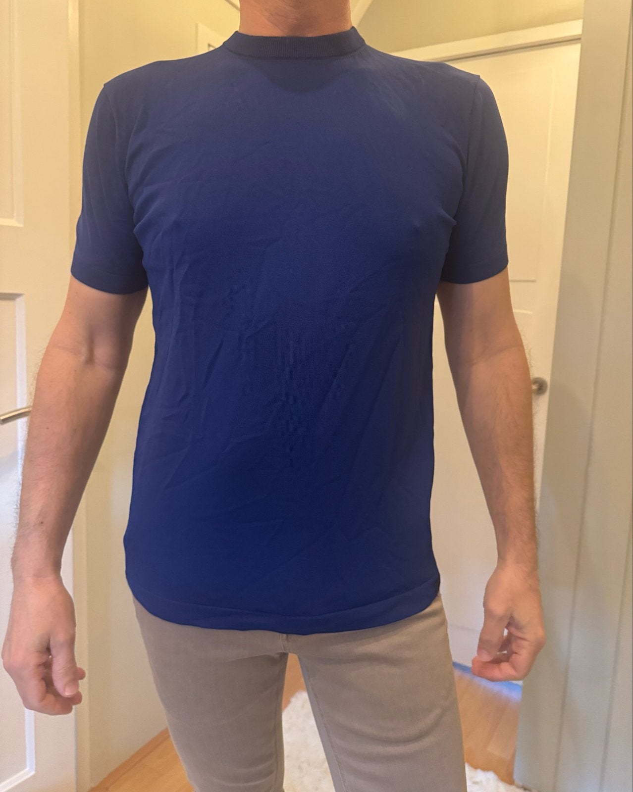 Genti T-shirt met korte mouwen - Maat XL - Blauw, Kleding | Heren, Ophalen of Verzenden, Zo goed als nieuw, Maat 56/58 (XL), Blauw
