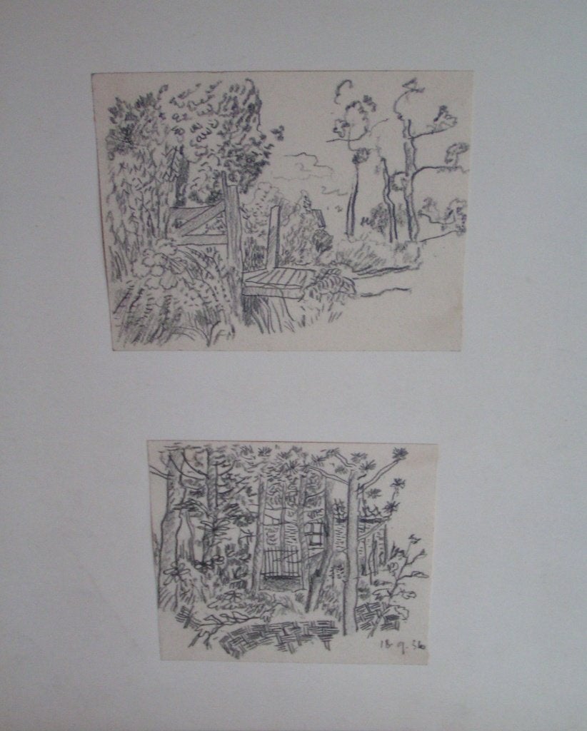 Div.tekeningen per stuk oorlogstijd Limburg 1942 H.Bekman, Antiek en Kunst, Kunst | Tekeningen en Foto's, Verzenden