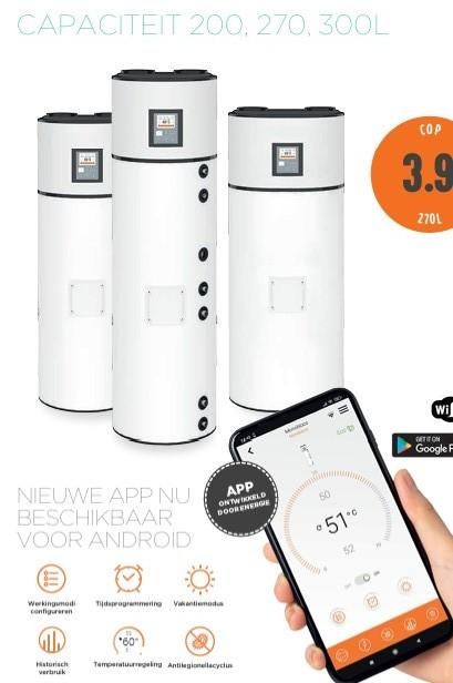 warmtepompboiler RVS 120i 200i 270i va €1694 sub tot €950,-, Verzenden, Overige typen, Nieuw, 60 tot 150 cm