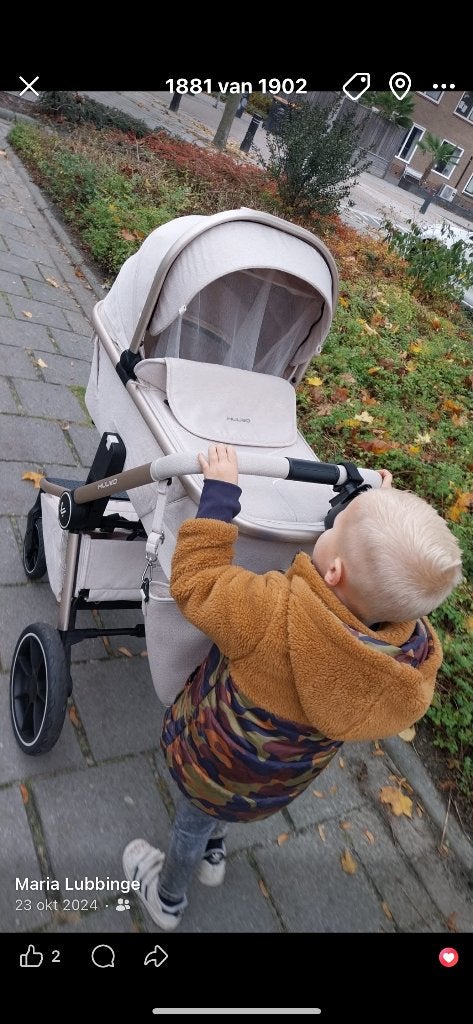 Kinderwagen 2 in 1 muuvo bieden!!!, Kinderen en Baby's, Kinderwagens en Combinaties, Zo goed als nieuw, Combiwagen, Verstelbare duwstang