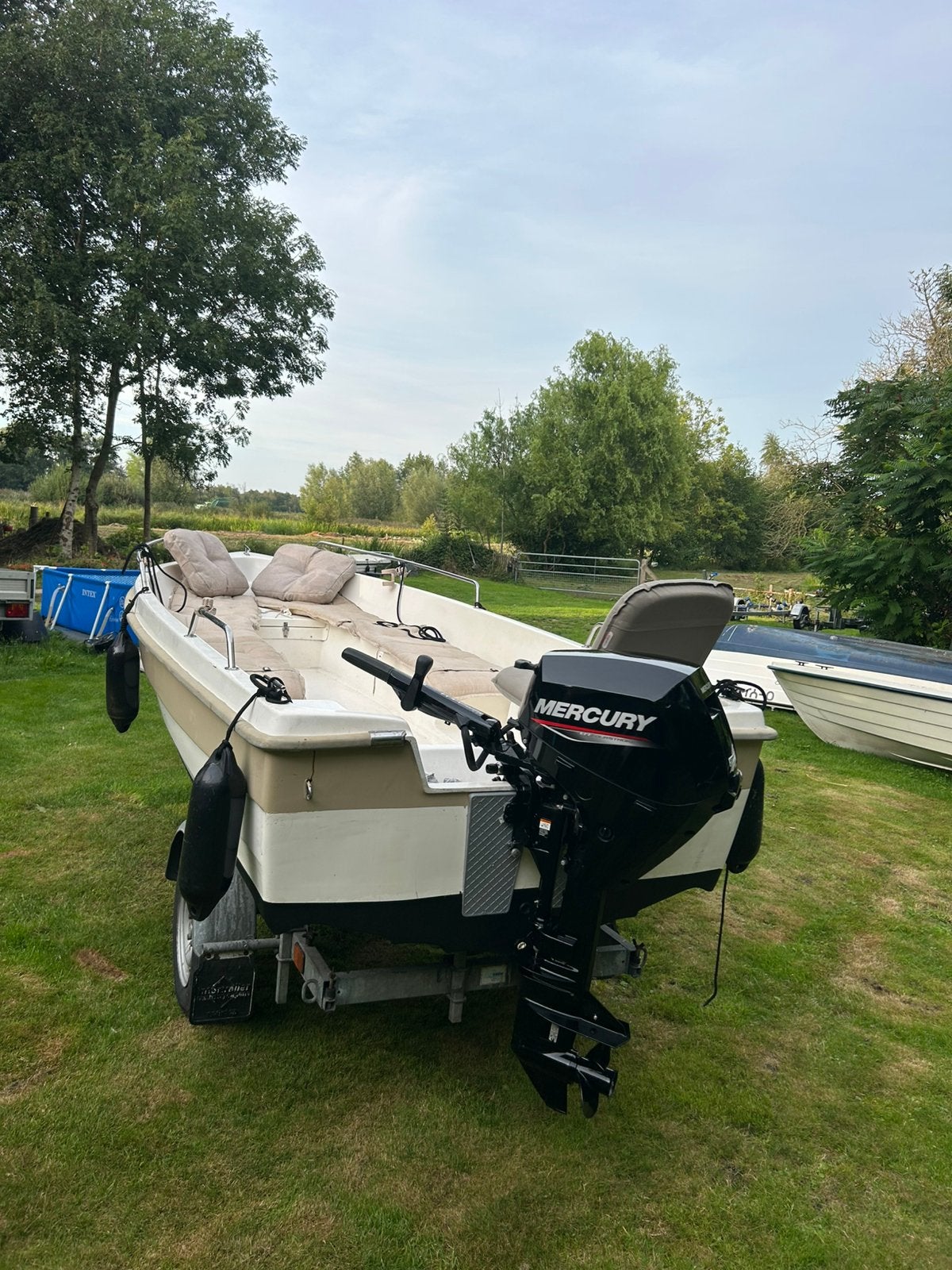 Topcraft 430 met mercury 20pk efi incl. Trailer, Watersport en Boten, Motorboten en Motorjachten, Ophalen, Zo goed als nieuw, Topcraft