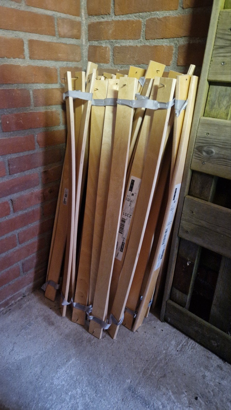 IKEA LURÖY lattenbodem 160x200cm, Ophalen, Bruin, Tweepersoons, Zo goed als nieuw