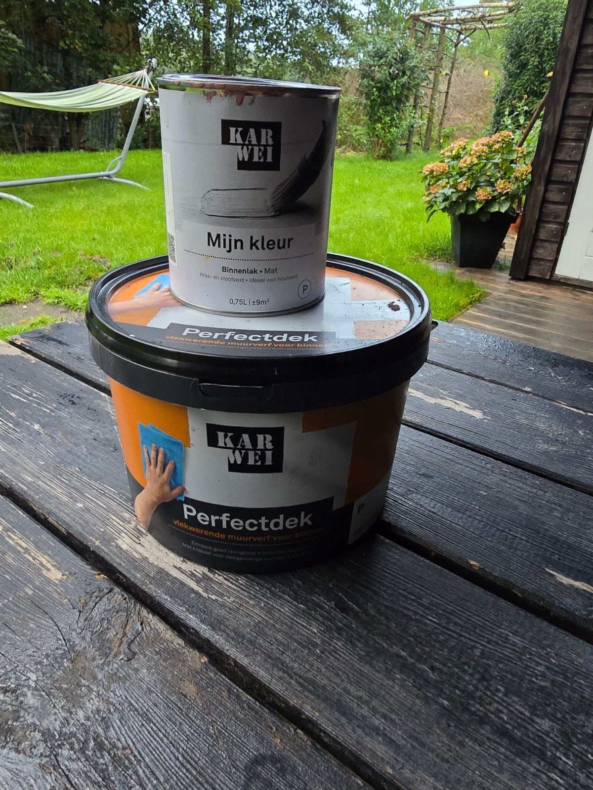 Muurverf en lak tauperoze karwei, Ophalen of Verzenden, Nieuw, Overige kleuren, Lak