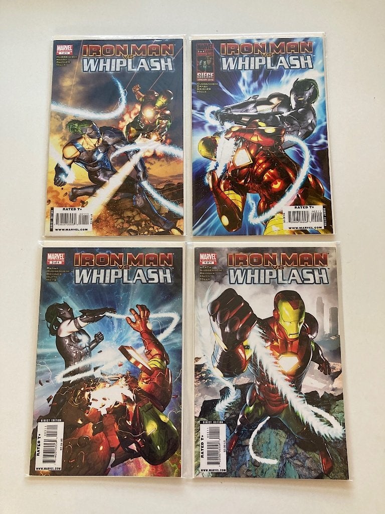 Iron Man versus Whiplash #1-4 (set) Marvel Comics 2009, Ophalen, Amerika, Complete serie of reeks, Nieuw