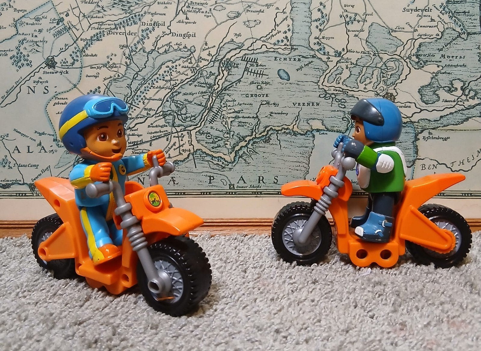 Go Diego Go! Motorfietsen met zijspan - Mattel 2008, Ophalen of Verzenden, Gebruikt