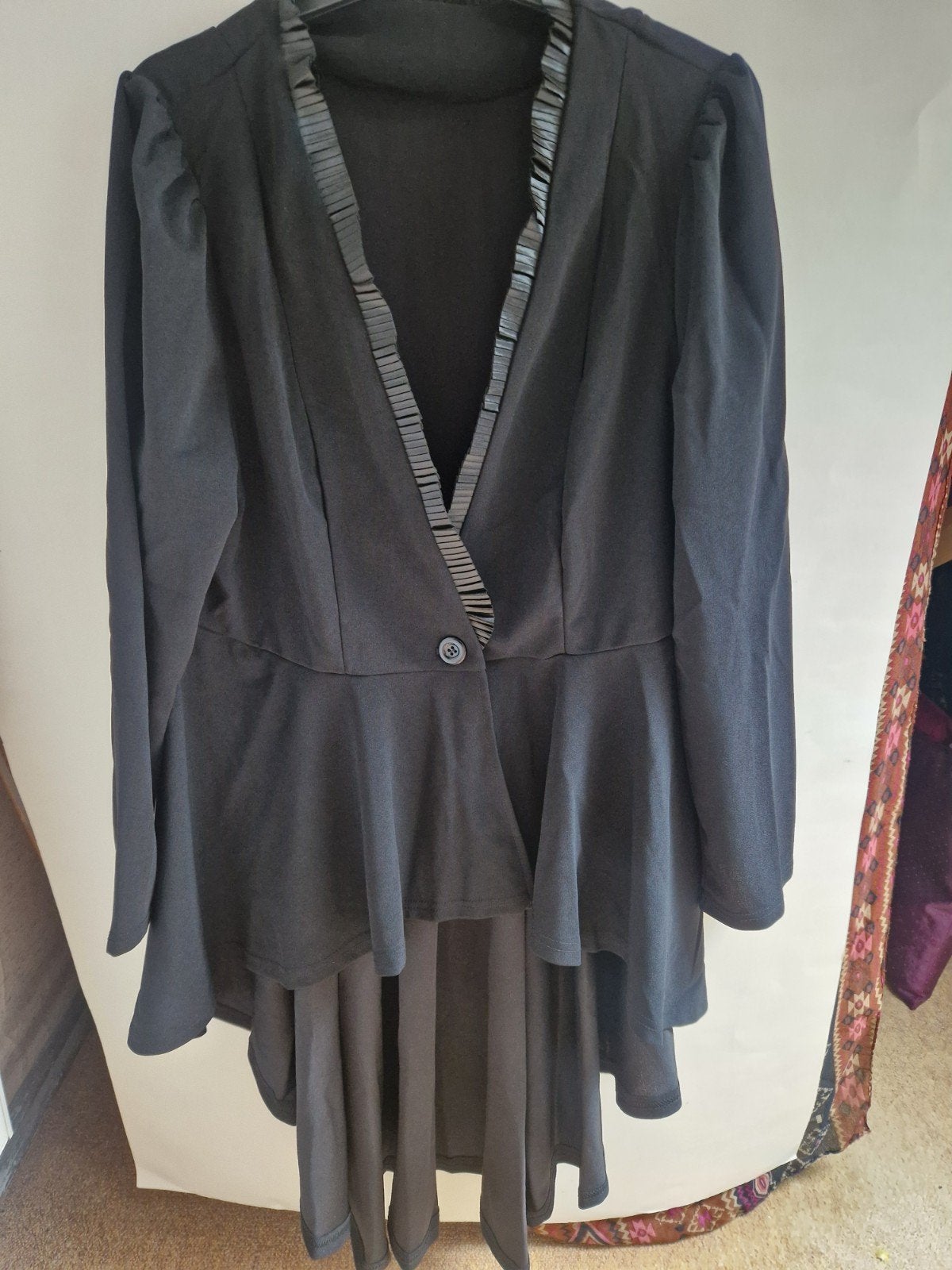 Zwarte peplum blazer XL  gothic jurk stijl, Zwart, Maat 46/48 (XL) of groter, Ophalen of Verzenden, Zo goed als nieuw