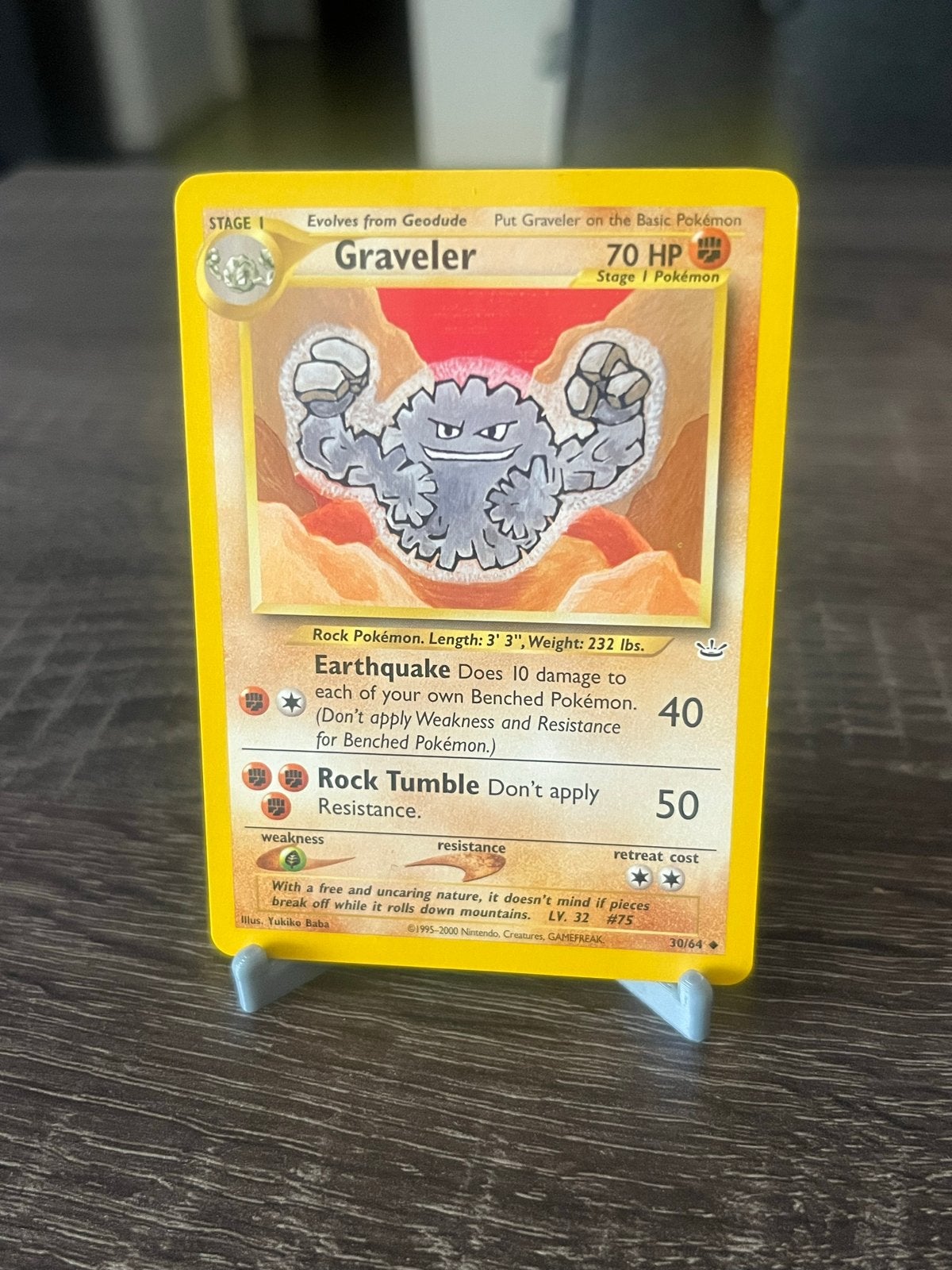 Graveler (30/64) - Neo Revelation - EX, Ophalen of Verzenden, Gebruikt, Losse kaart