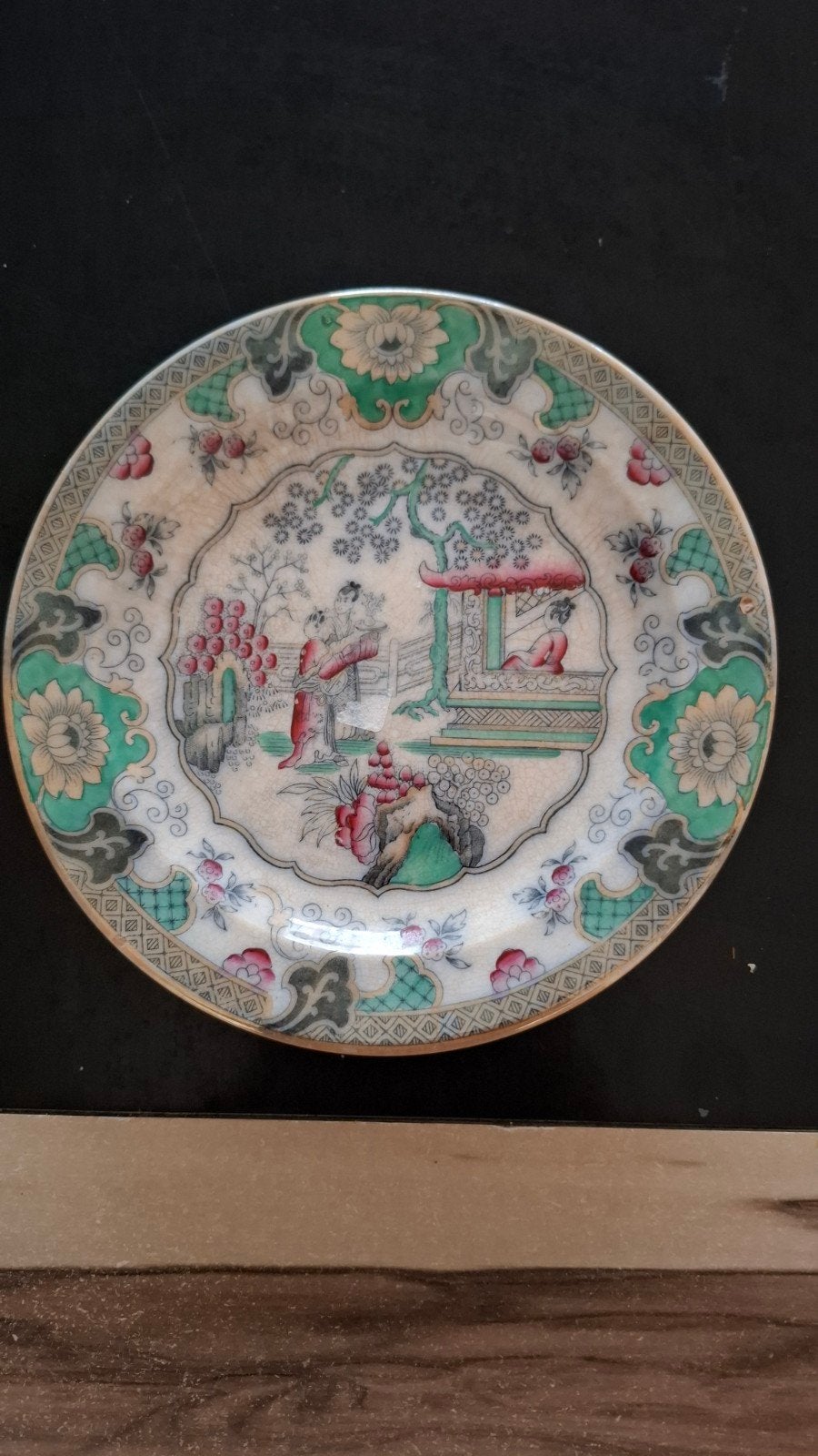 Antiek F. Regout Maastricht Canton Bordje - Chinees Decor, Ophalen of Verzenden
