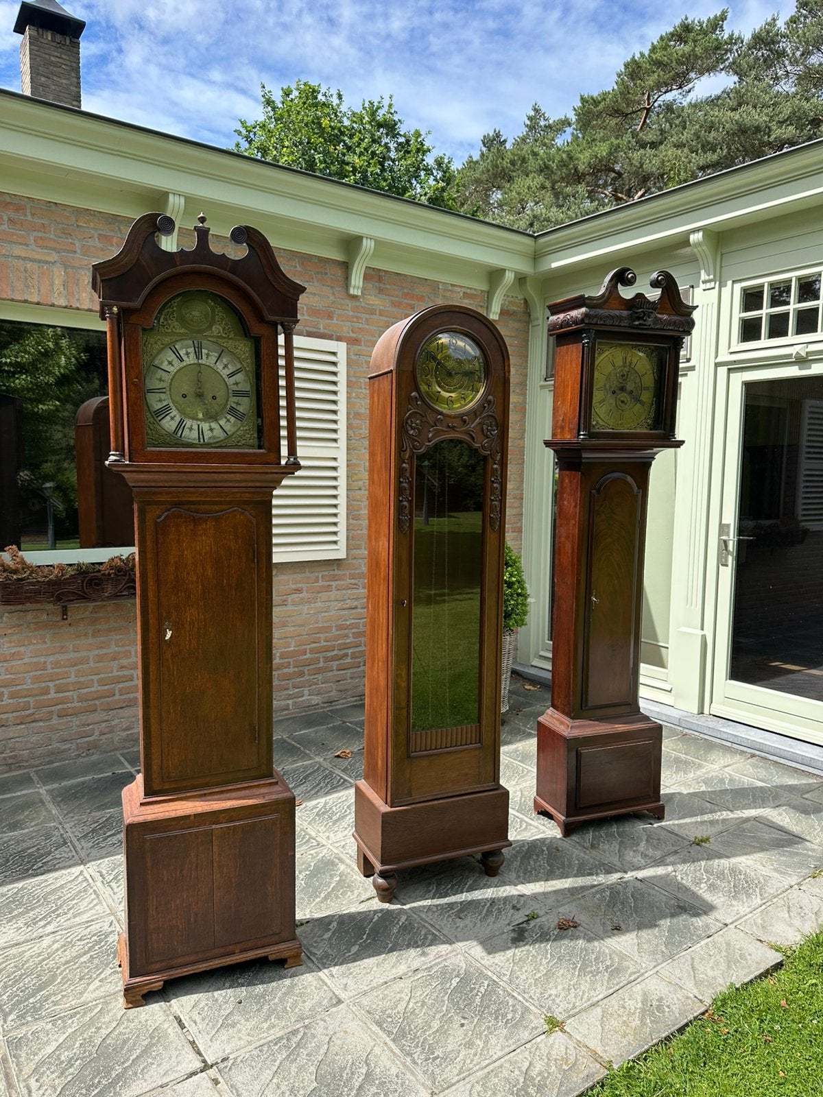 3 antieke staande klokken, Antiek en Kunst, Antiek | Klokken, Ophalen