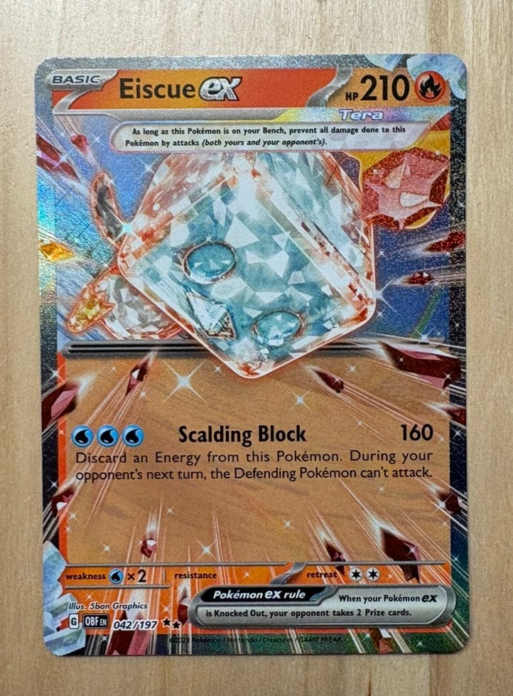 Eiscue ex - 042/197 - Obsidian Flames - Pokémon, Ophalen of Verzenden, Zo goed als nieuw