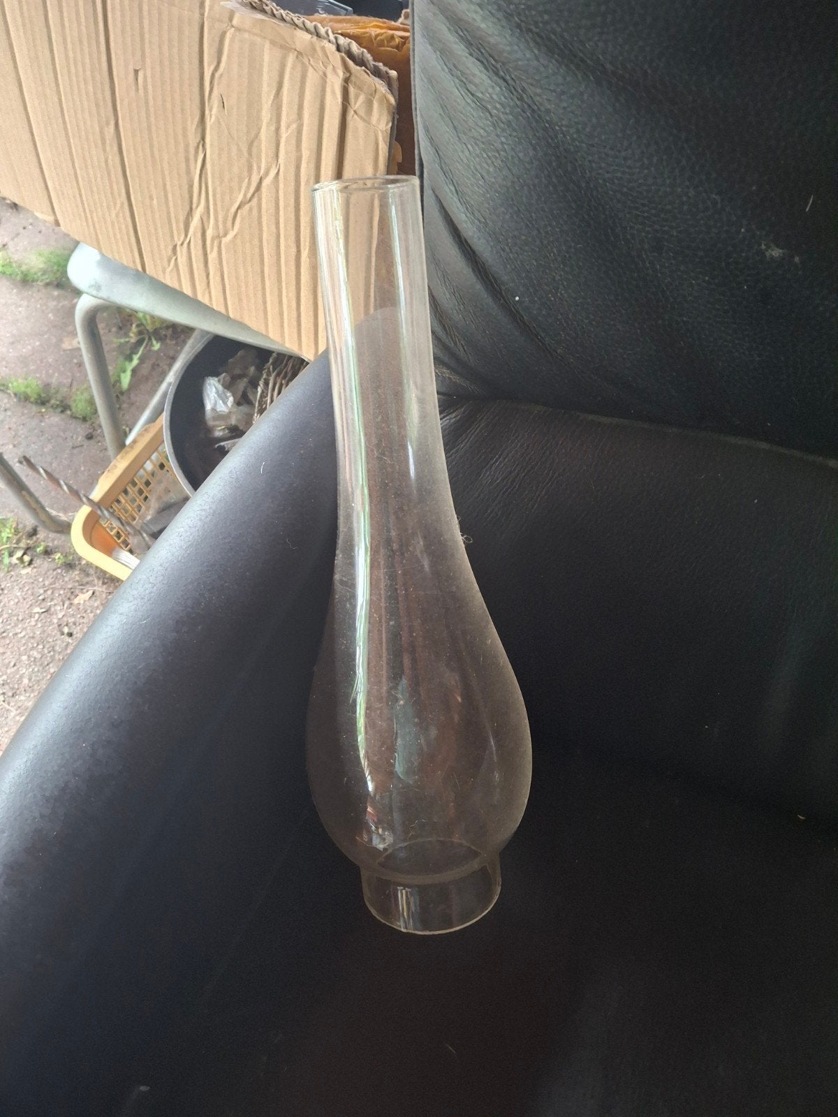 Glazen lampenkap voor olielamp of petroleumlamp, Antiek en Kunst, Ophalen of Verzenden