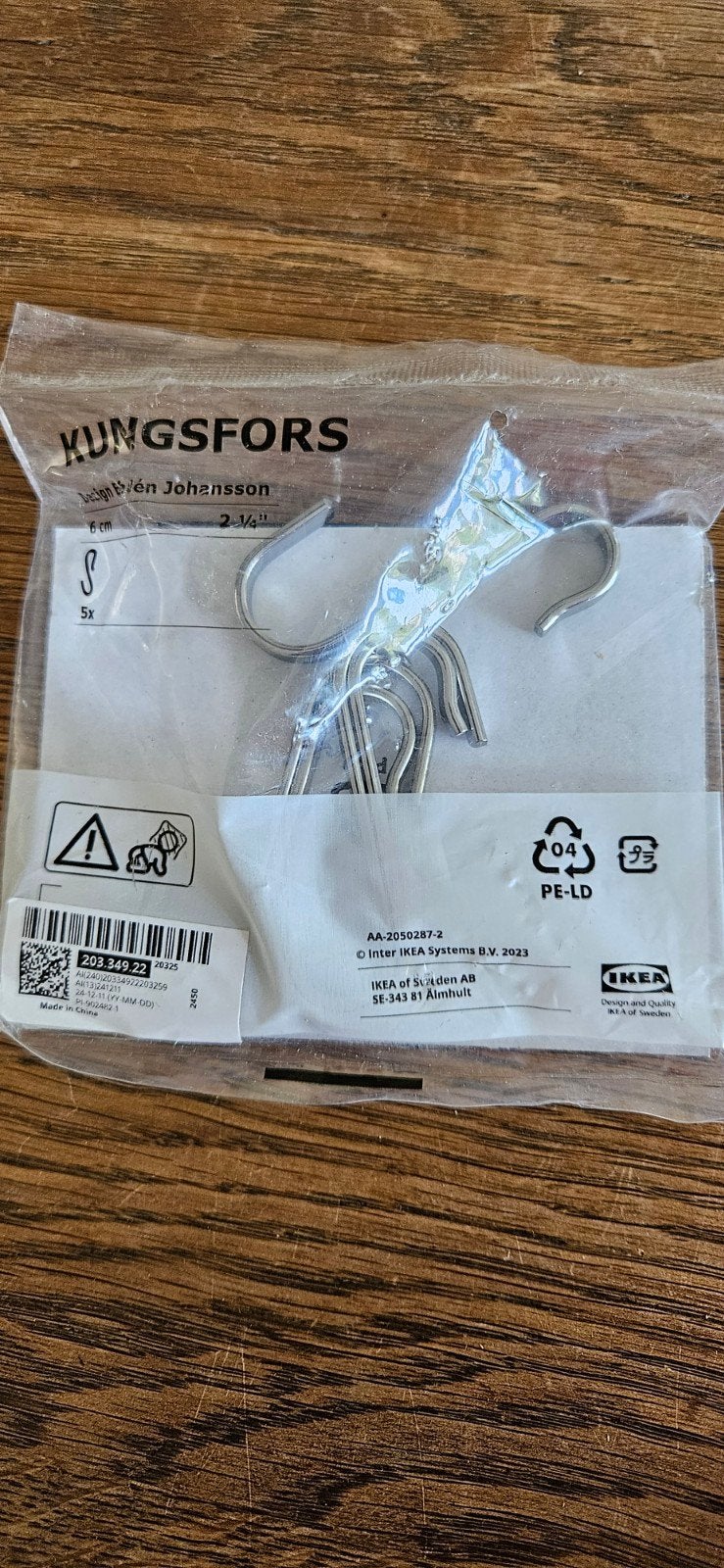 IKEA KUNGSFORS S-haken (5 stuks) - Nieuw in verpakking, Ophalen of Verzenden, Nieuw