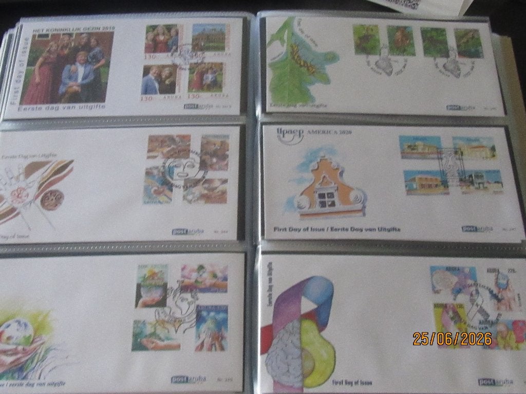 Nico FDC Aruba nr 1 tm nr 252 Compleet 1986-2021, Ophalen of Verzenden, Nederland en Buitenland