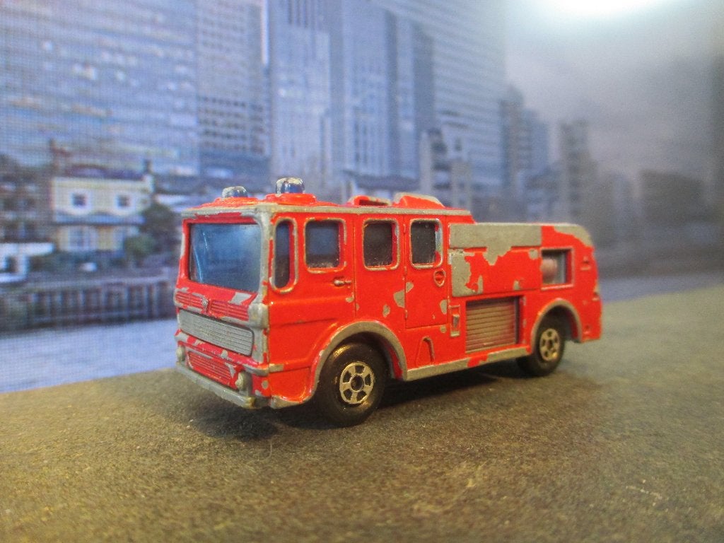 1:86 AEC Merryweather brandweer Matchbox Superfast Nr.35 #1, Ophalen of Verzenden, Gebruikt, Auto