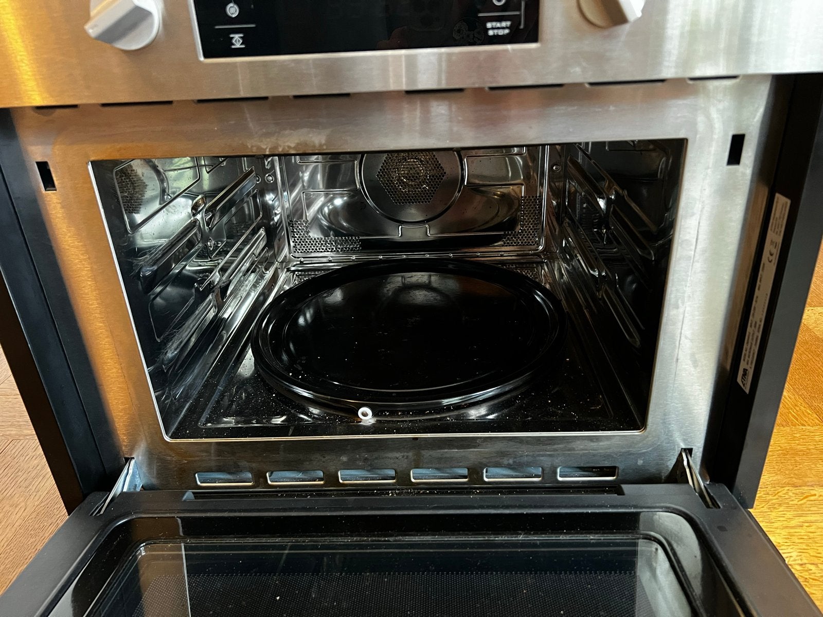 Deels defecte ETNA CM244RVS Inbouw Combi-oven 45 cm, Ophalen, 45 tot 50 cm, Hete lucht, Combi-oven