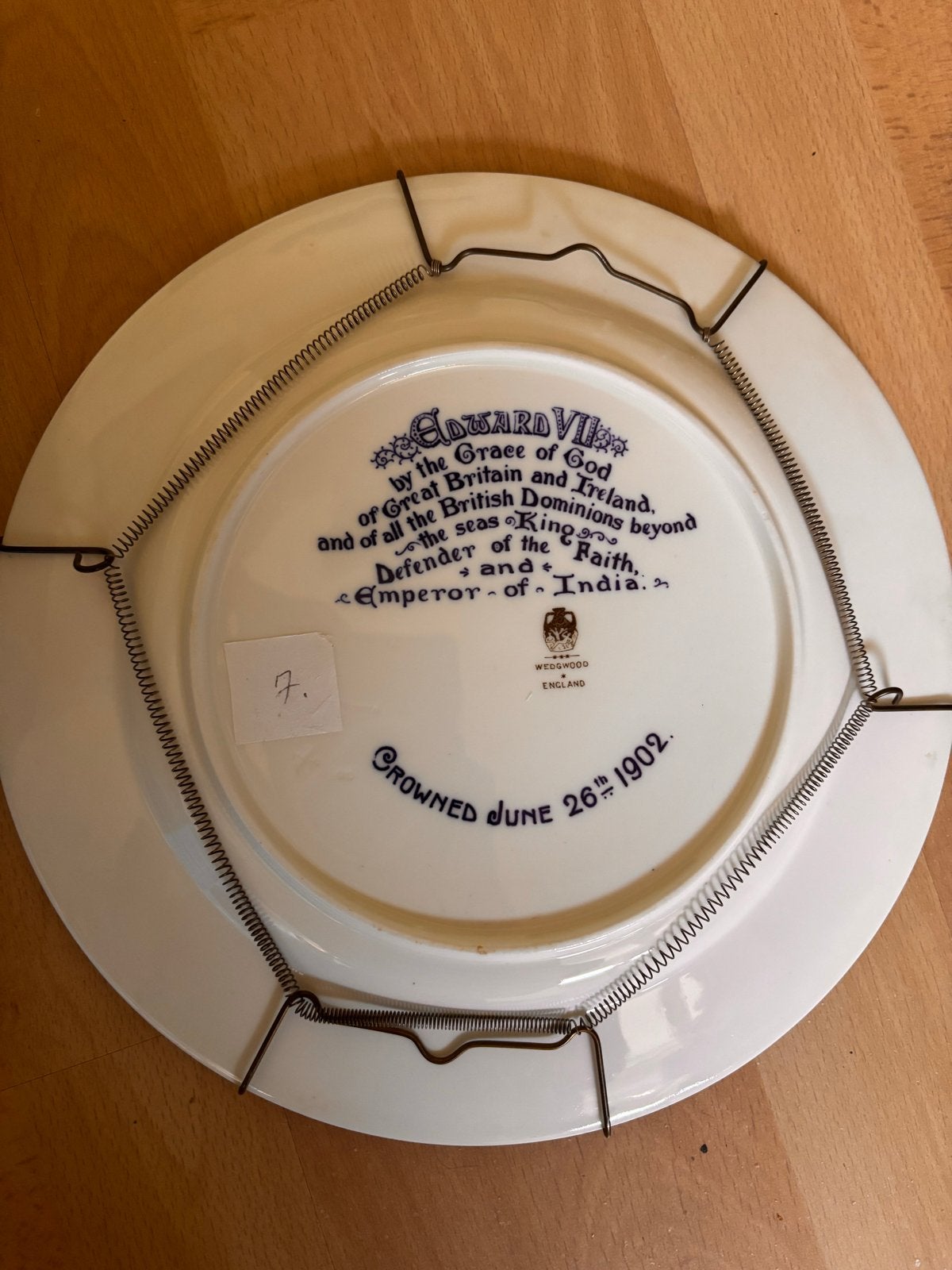 Wedgwood Edward VII Kroningsbord 1902, Antiek en Kunst, Antiek | Wandborden en Tegels, Ophalen