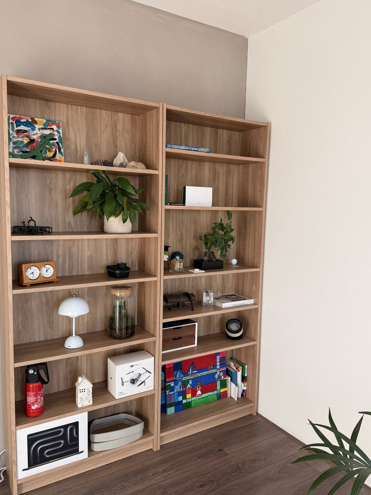 2 IKEA BILLY Boekenkasten eikenpatroon 80x28x202 cm, Huis en Inrichting, Ophalen, Met plank(en), 200 cm of meer, 50 tot 100 cm