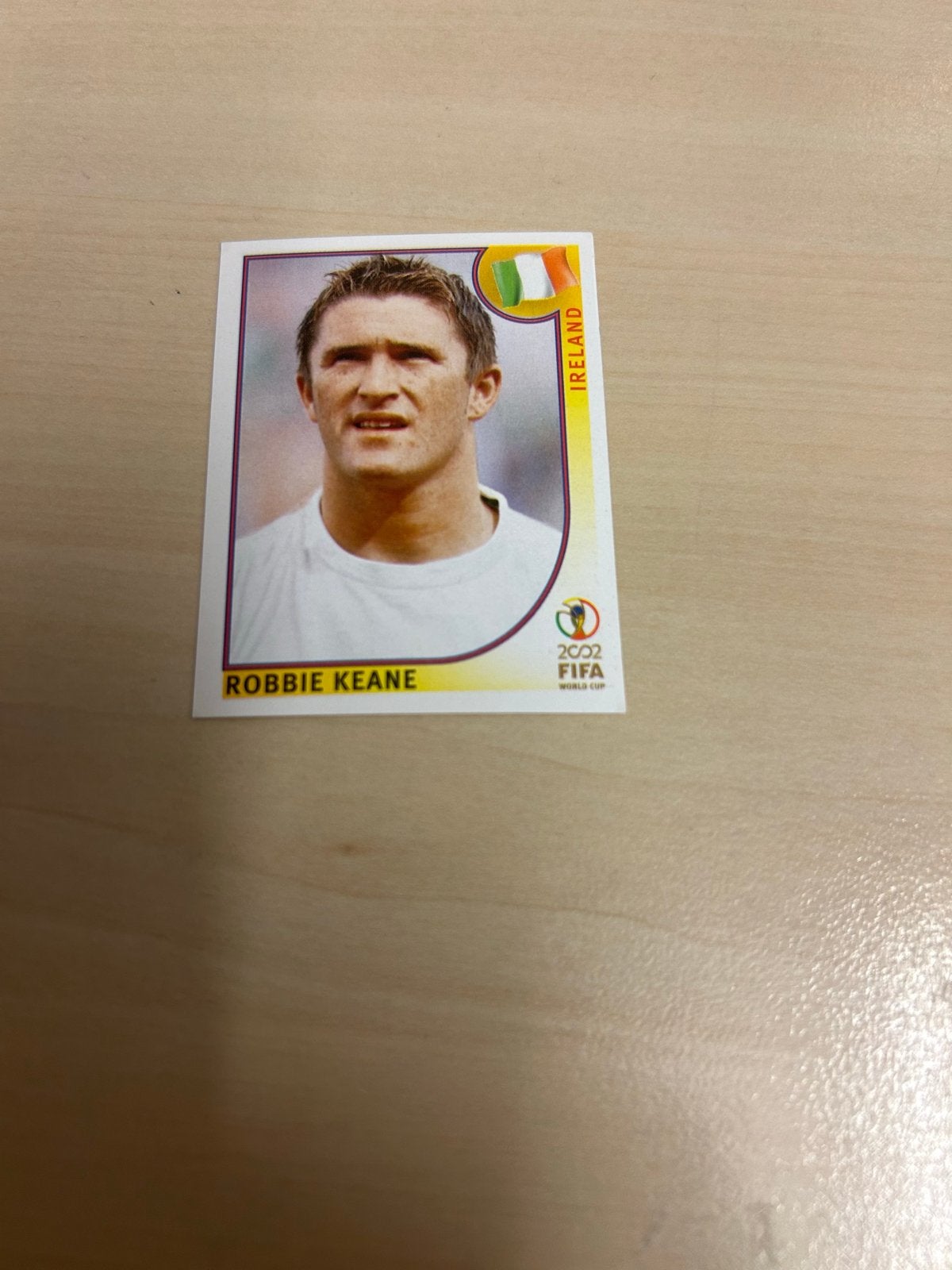 Zeldzame Panini FIFA World Cup 2002 Robbie Keane sticker, Ophalen of Verzenden, Zo goed als nieuw, Sport