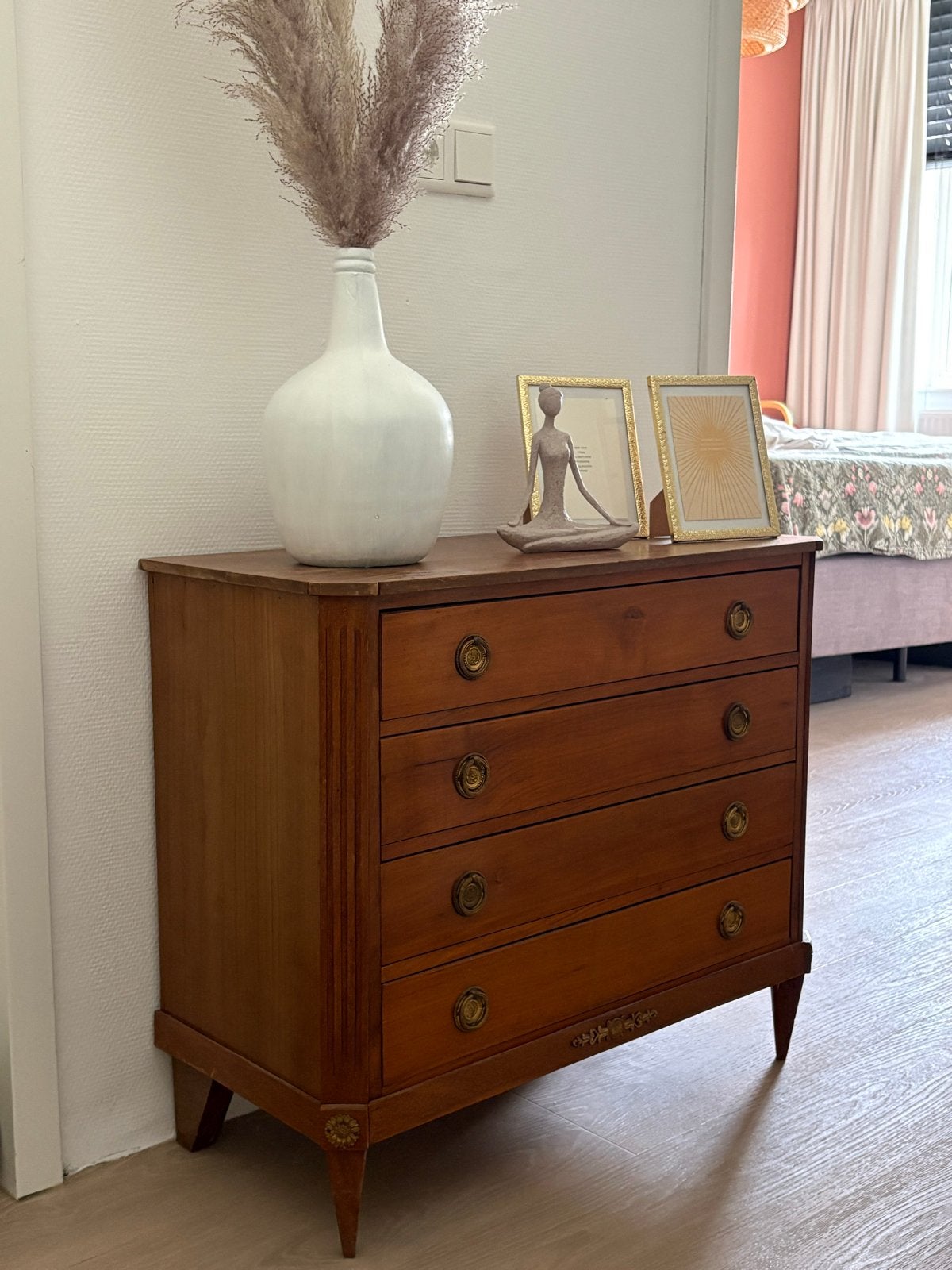 Vintage ladekastje met 4 laden, Huis en Inrichting, Ophalen, Gebruikt, 50 tot 100 cm, 3 of 4 laden