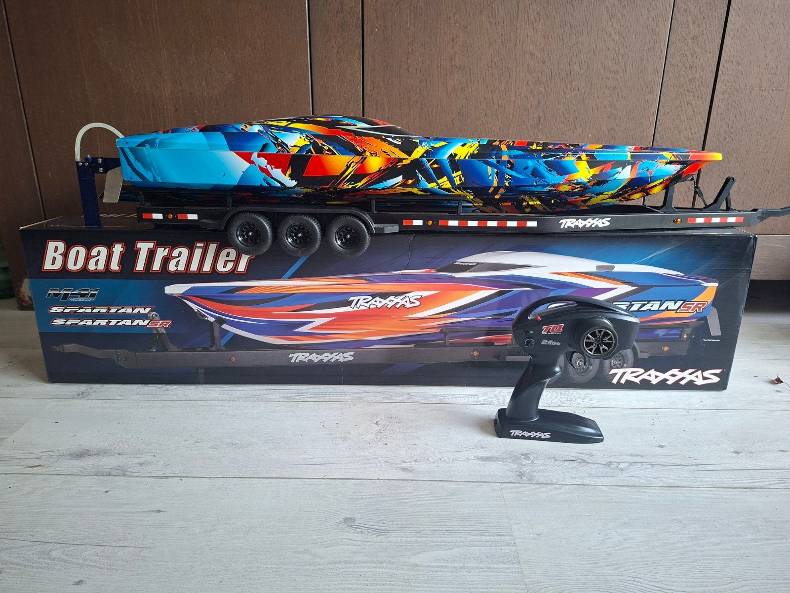Traxxas Spartan met Hobbywing upgrade en trailer, Ophalen, Zo goed als nieuw, Elektro, Auto offroad