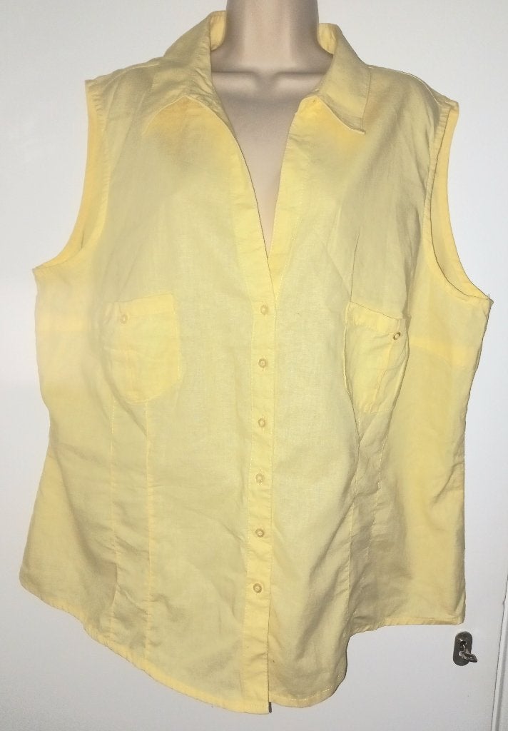 MS Mode blouse maat 52, Kleding | Dames, Ophalen of Verzenden, Zo goed als nieuw, Geel, Blouse of Tuniek