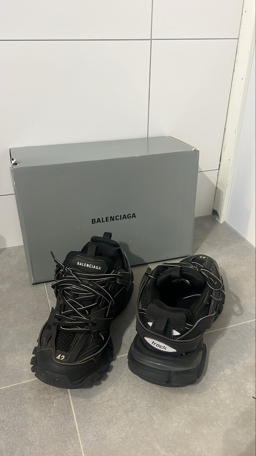 Balenciaga Track Sneakers Zwart, Ophalen, Nieuw, Zwart, Sneakers of Gympen