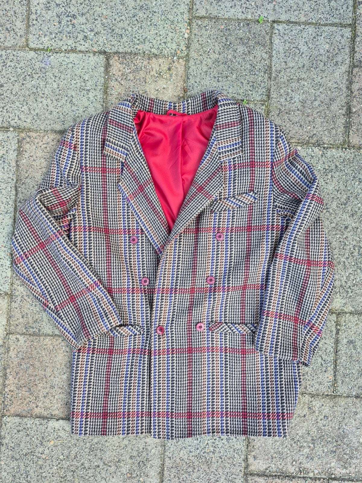 Philippe de Choisy Geruite Blazer Maat 42, Meerkleurig, Maat 42/44 (L), Ophalen of Verzenden, Zo goed als nieuw