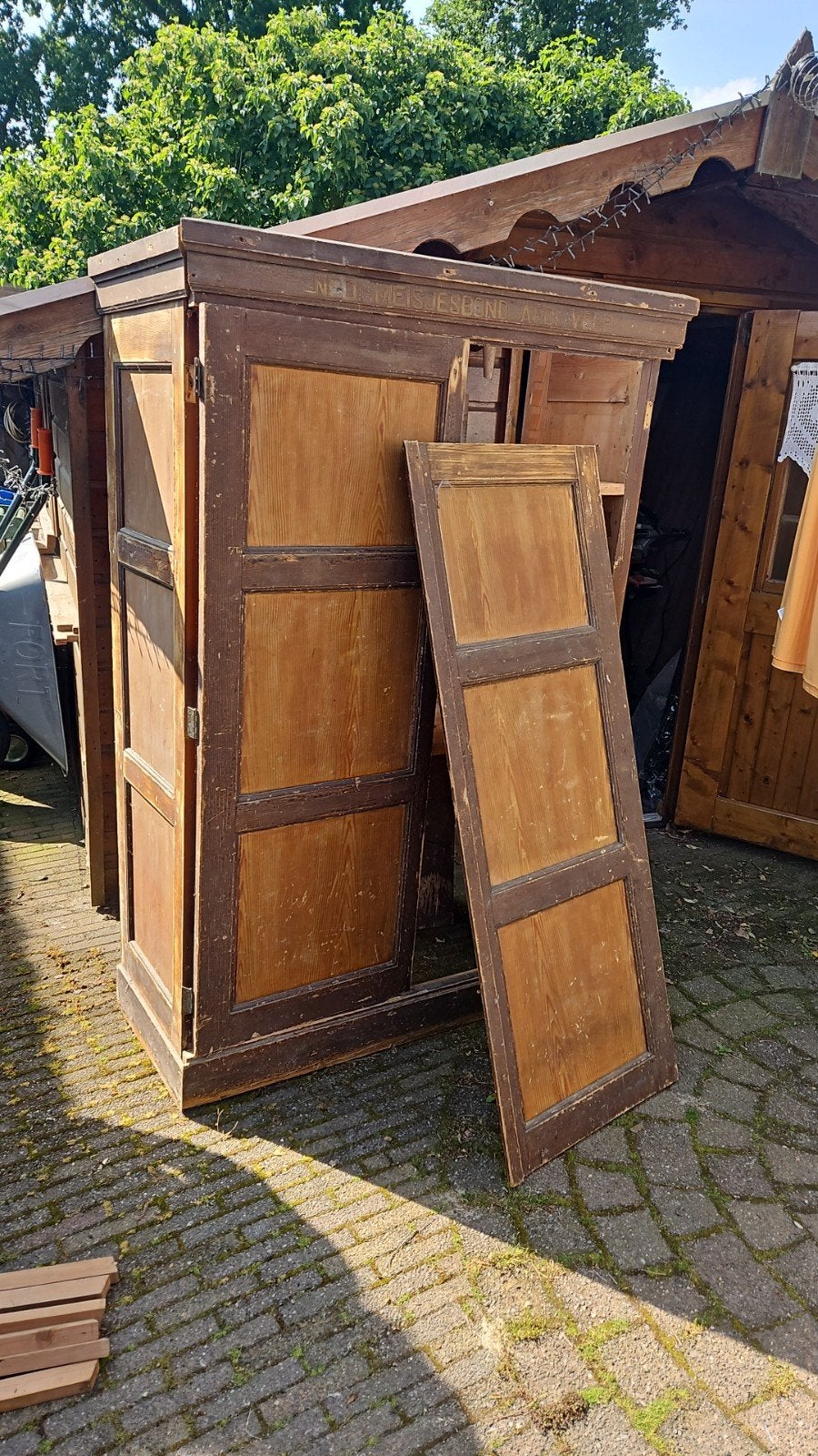 Antieke houten kast - opknapper, Antiek en Kunst, Ophalen