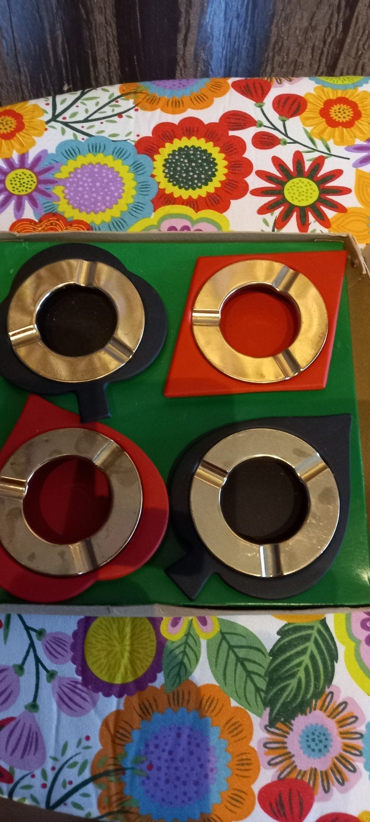 asbakjes harten schoppen klaver ruiten  retro vintage, Verzamelen, Ophalen of Verzenden, Huis en Inrichting