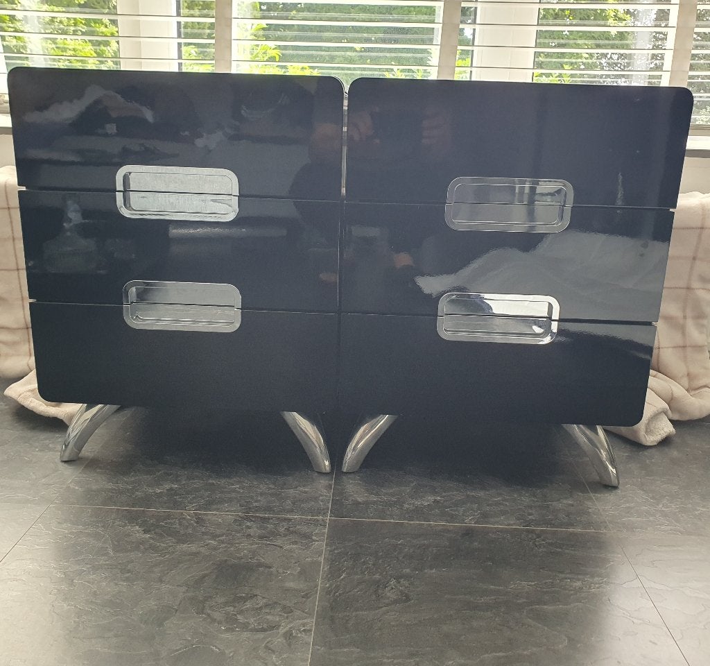 Auping nachtkasten 2x, Ophalen, Zo goed als nieuw, Minder dan 45 cm, 70 cm of meer
