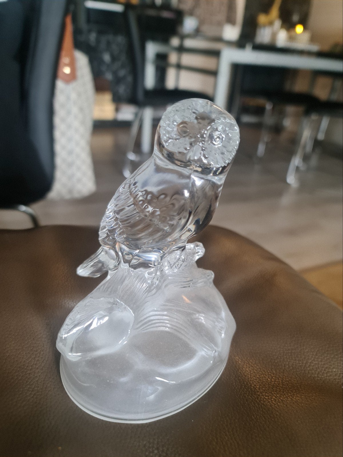 Glazen Uil Beeldje - 16 cm Hoog, Ophalen of Verzenden