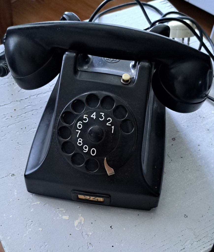 Zwarte bakeliet telefoon PTT Ericsson, Telecommunicatie, Ophalen of Verzenden, Gebruikt, Bakeliet