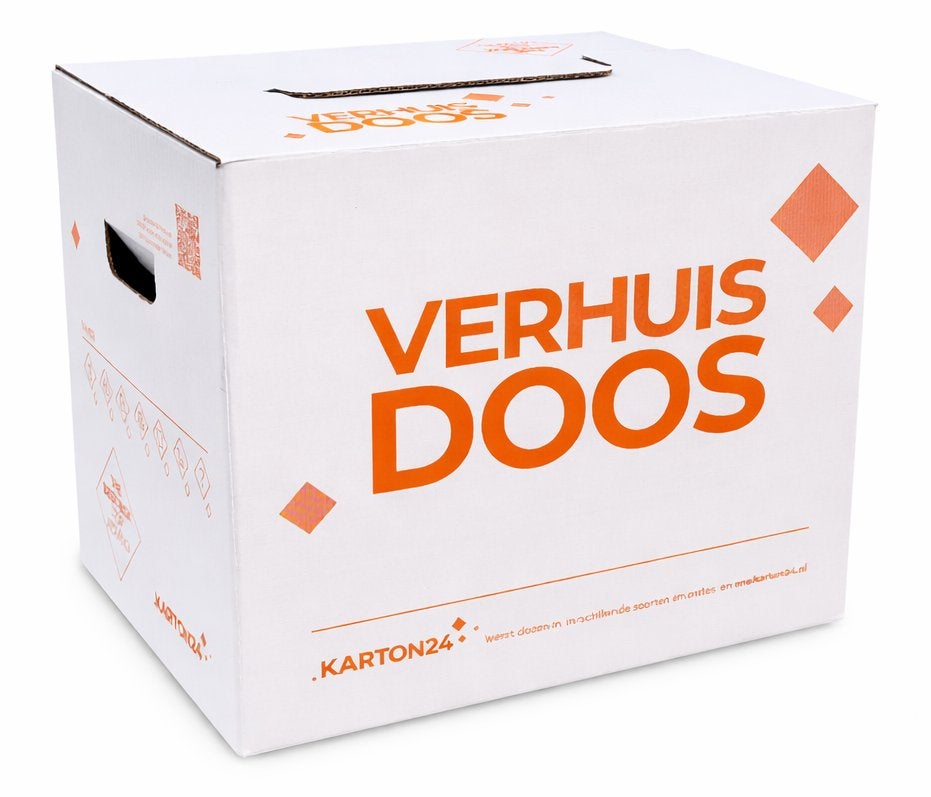 Tweede Kans Verhuisdozen – Wit & Bruin – 10, 15 of 20 Stuks, Doe-het-zelf en Verbouw, Kratten en Dozen, Doos, Karton24, Opvouwbaar