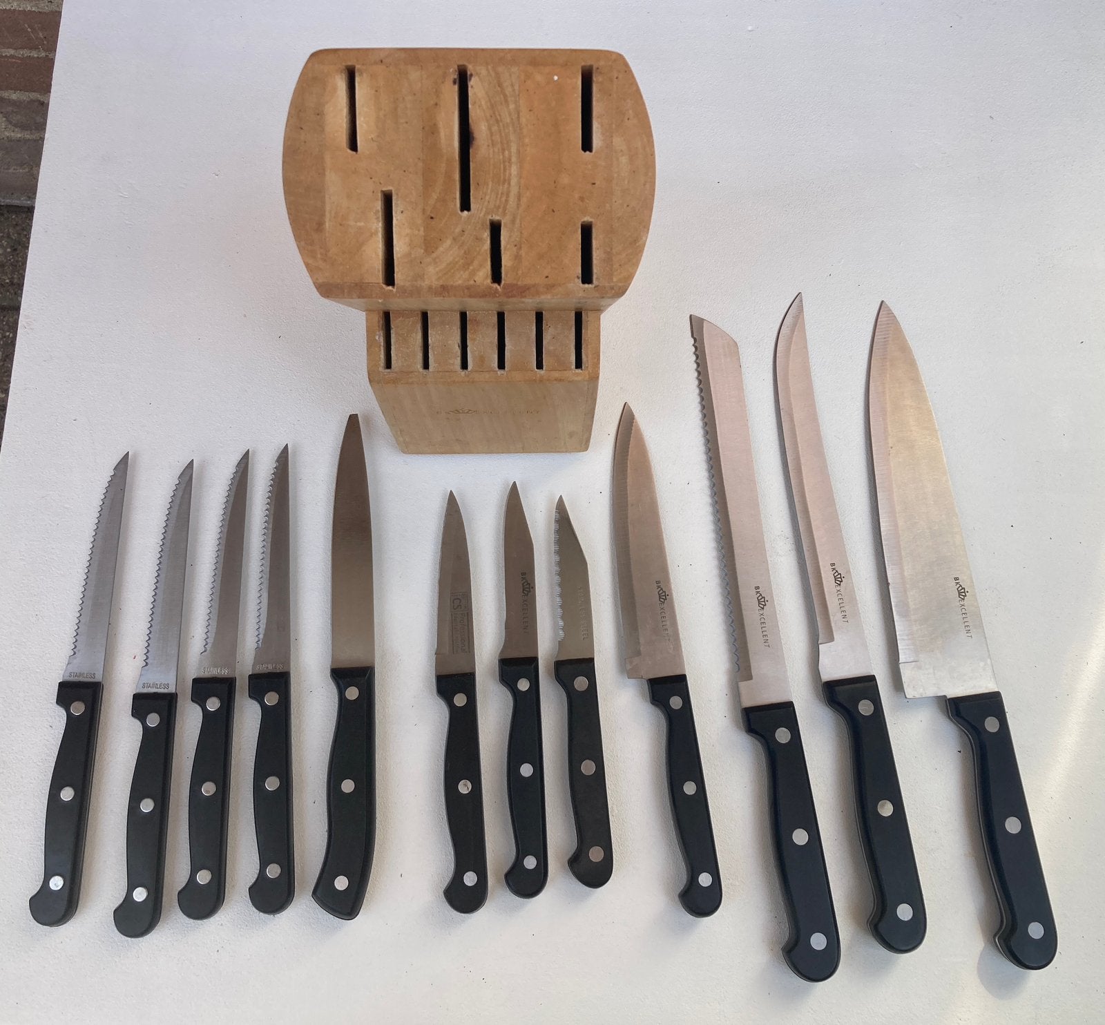 Messenset met blok, Ophalen of Verzenden, Gebruikt