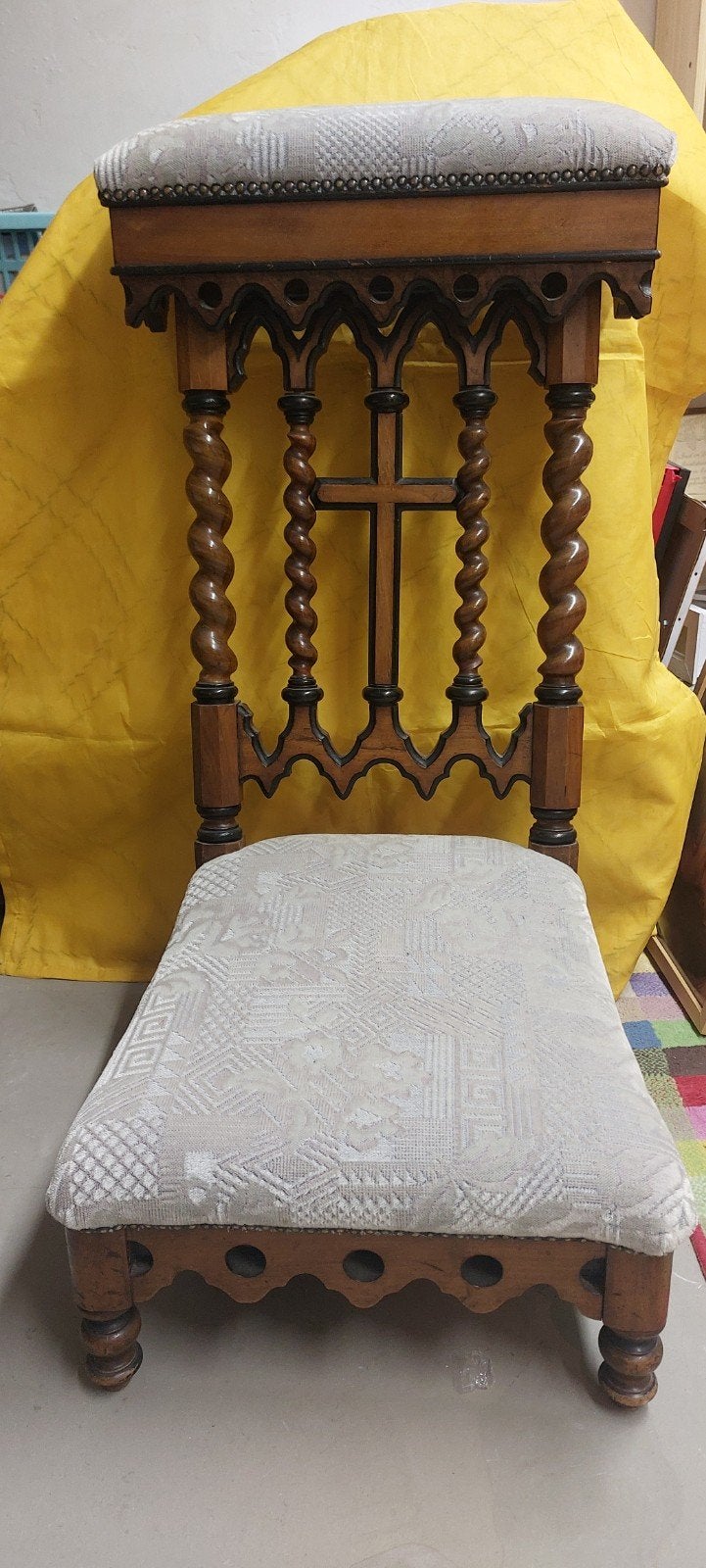 heel oude bidstoel, Antiek en Kunst, Ophalen of Verzenden