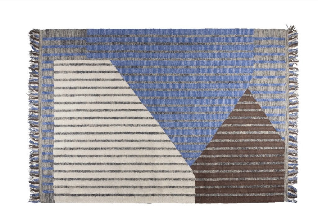 Dutchbone Hampton Vloerkleed 200x300 Blauw | Van €479, nu, Dutchbone, Blauw, Ophalen of Verzenden, Dutchbone