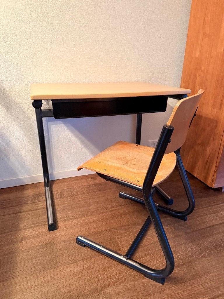 Schoolbank + stoel, Ophalen, Gebruikt, Tafel(s) en Stoel(en)