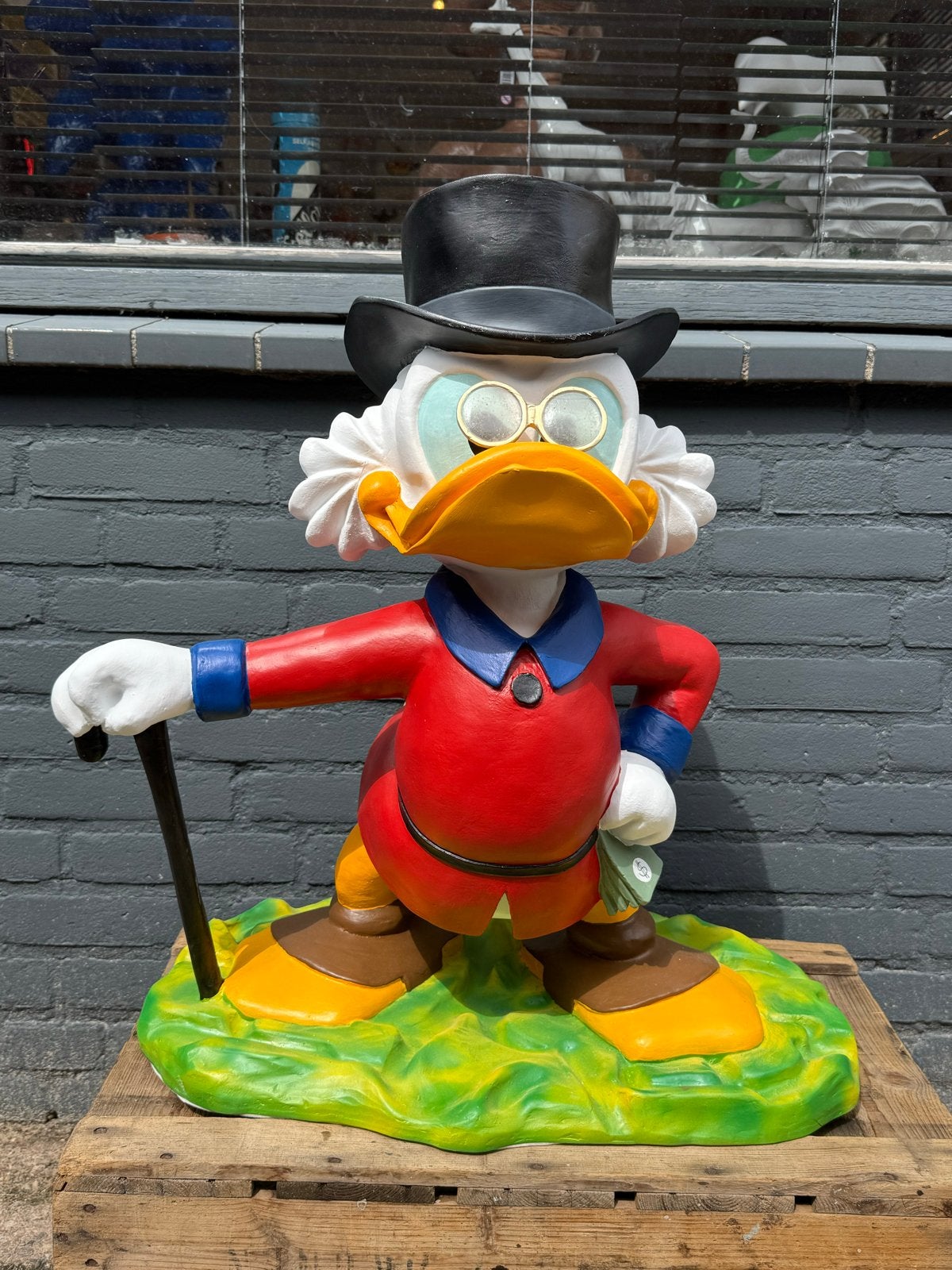 Grote Oom Dagobert Duck Beeld - Disney Figuur, Ophalen, Zo goed als nieuw