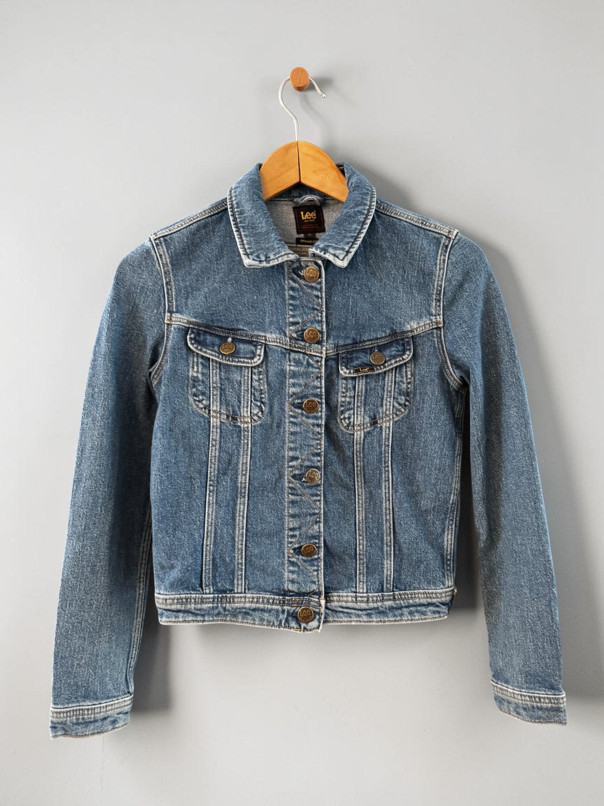 Lee denim jack spijkerjas jas rider blauw XS 34 extra small, Ophalen of Verzenden, Zo goed als nieuw, Maat 34 (XS) of kleiner